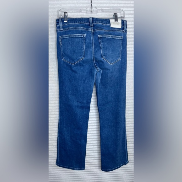 PAIGE Sloane Crop Women's Stretch Blue Denim Low Rise Jeans Size 30 L 34 - Picture 4 of 14